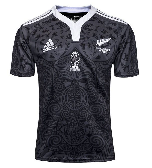 Camiseta All Blacks Rugby 100th Rau Tau